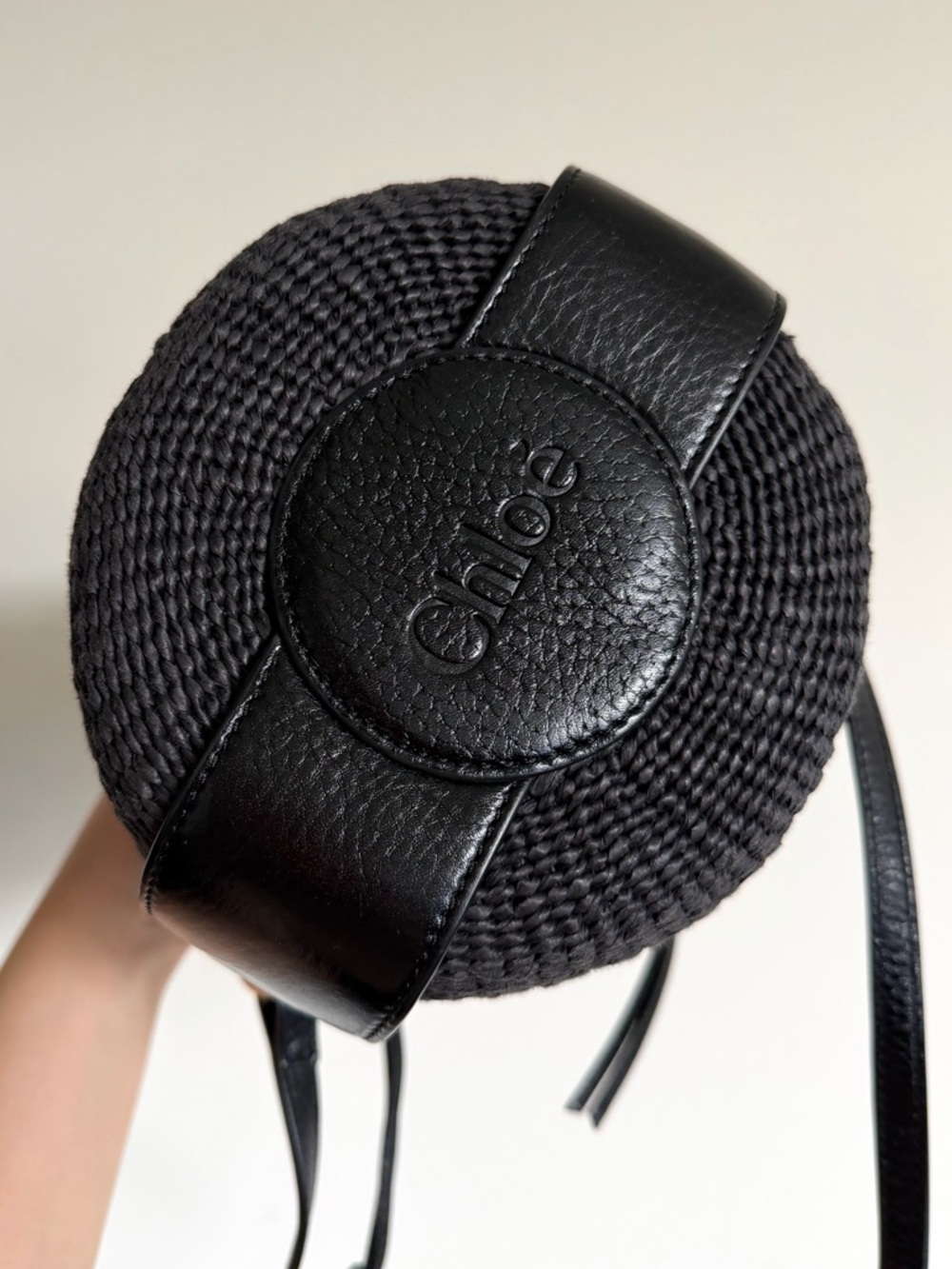 Chloe Woody Raffia Bucket Bag - Picture 6 of 7